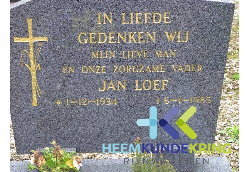 Grafstenen kerkhof Herwen Coll. HKR (86) J.Loef